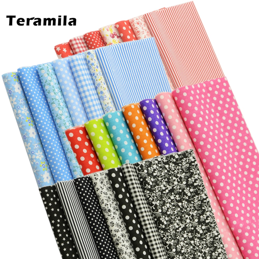 Teramila 7 Uds 40x50cm DIY Patchwork tela de algodón telas de tejidos acolchados de costura coser tela mantel hecho a mano