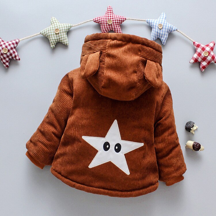 Baby Jongens Winter Jassen Baby Jongens Katoen Toevallige Cartoon Plus Fluwelen Bovenkleding Voor Peuter Jongens Kids Dikke Warme Hooded jassen