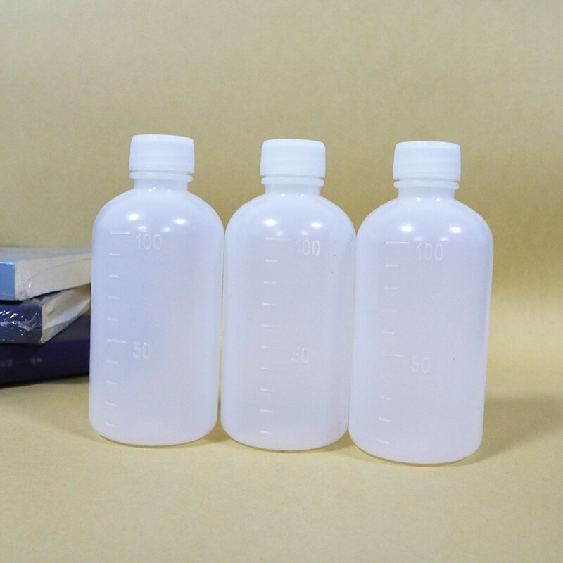 2 Pcs 100ml Reagent bottle screw cap laboratory equipment plastic reagent sub-bottle sealed bottle chemical container