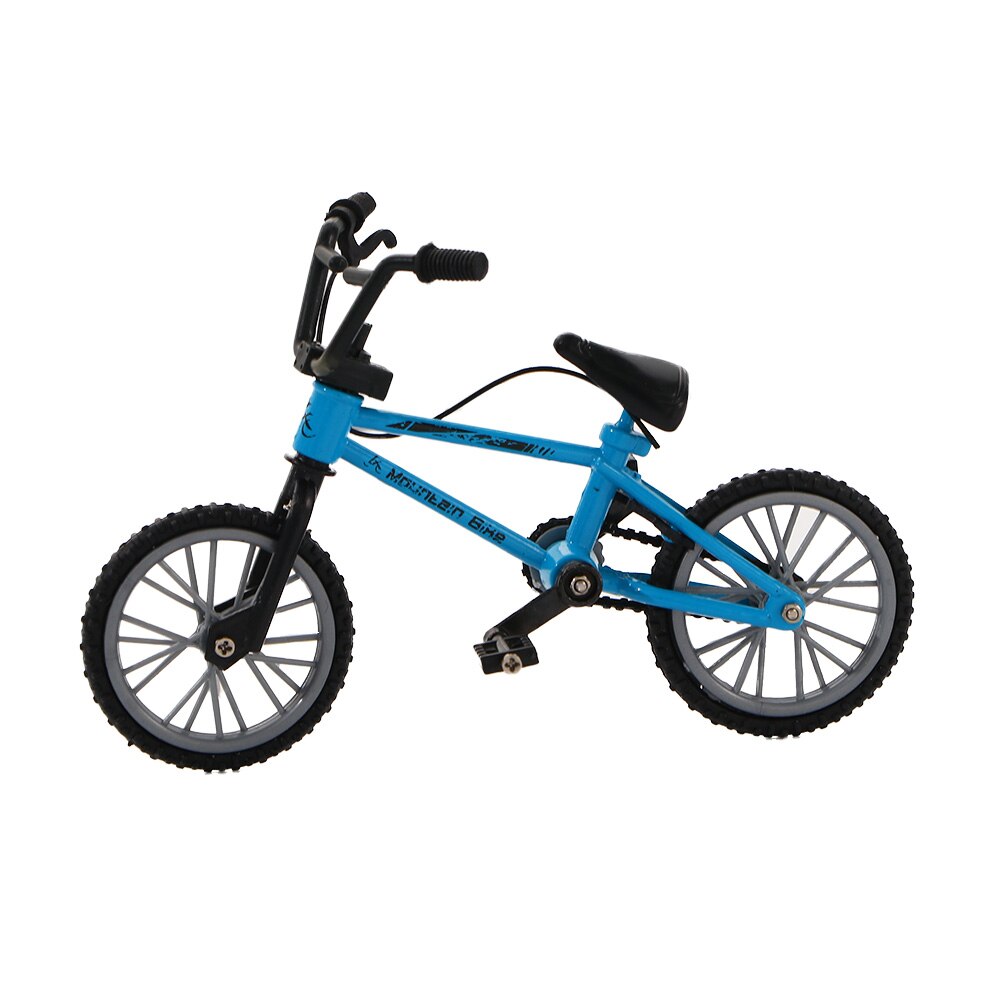 1 Pcs Finger bmx Bike Toys for Boys Mini Bike With Brake Rope Alloy bmx Functional Mountain Bicycle Model Toys for Children: blue mountain bike