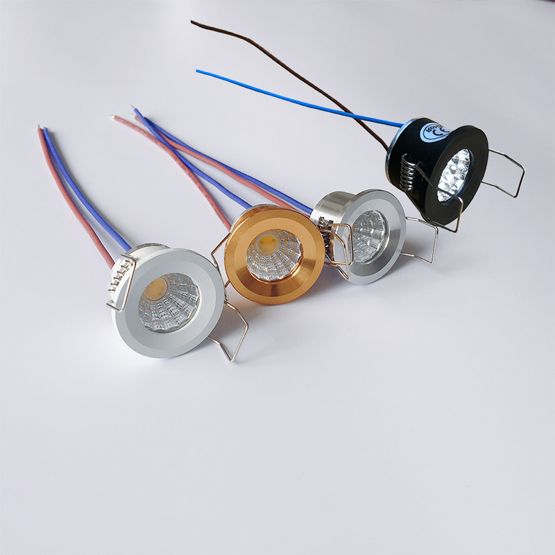 5 stk. mini ledet-downlight 3w kolbe-lamper til innfelt skap, dimbar 220v 230v dc12v spotbelysning til soverom, kjøkken, innendørs