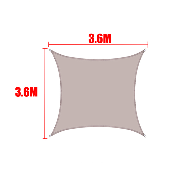 Kaki Alle maten Waterdicht Zonnescherm Zeil Vierkant Rechthoek Driehoek Tuinterras Luifel Zwembad Schaduw Kamp Wandelen Tuin Luifel: Black