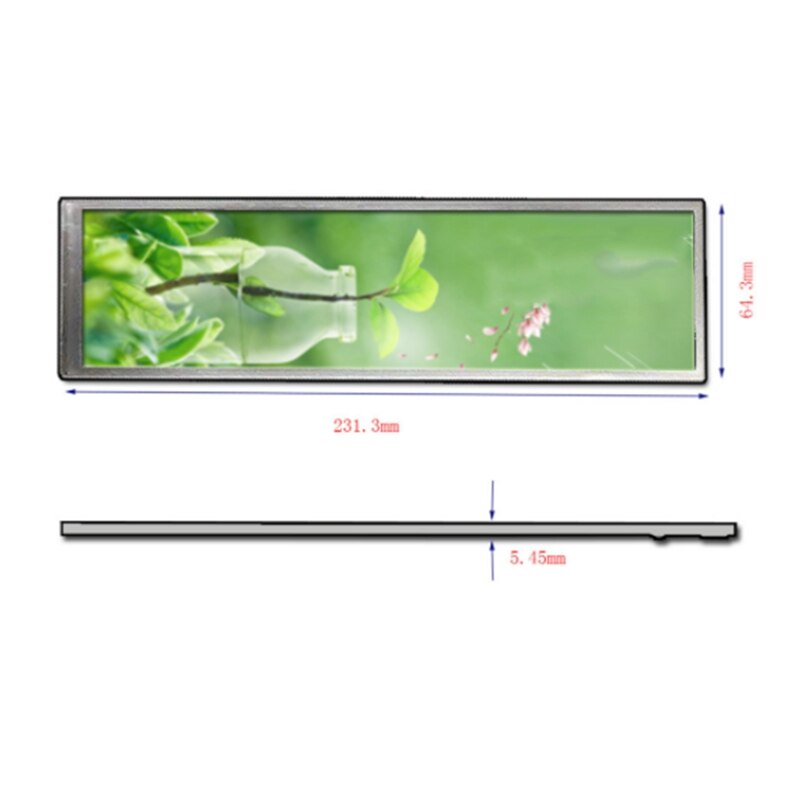 8.8 Inch Long HSD088IPW1 HDMI TO MIPI 1920 x 480 Seconds Display