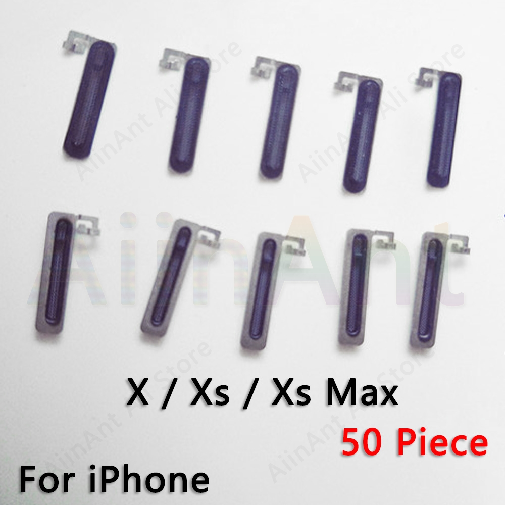 50 stück Für iPhone 6 5 5s 5c X Xs Max 5 6s LCD Bildschirm Anzeige Anti-Staub Gittergewebe Klebstoff Stecker Für iPhone 7 8 Plus Reparatur Teil: For iPhone X