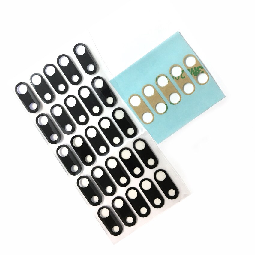 Lente de Cristal de cámara 50 Uds para iphone 6 6S 7 7 Plus 8 8 Plus X XR XS Max 11 Pro cámara trasera Bcak cubierta de cristal con adhesivo