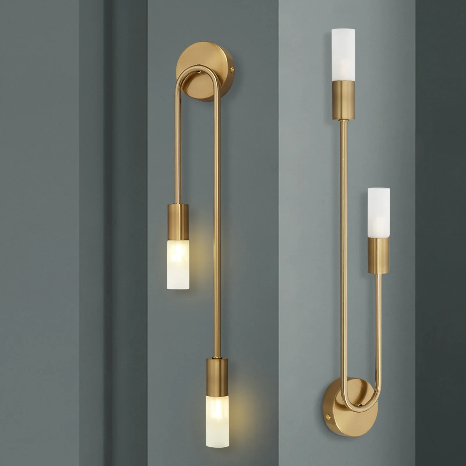 Moderne ledet-vegglampe måke nordisk lang stripe vegglampe til stue soverom dårlig hall korridor bakgrunn innendørs dekor