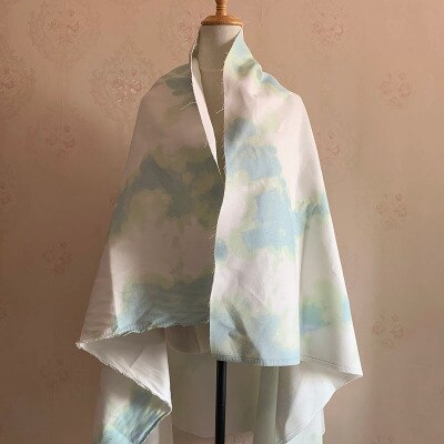 Tie-dyed cotton twill printed garment fabric: 3