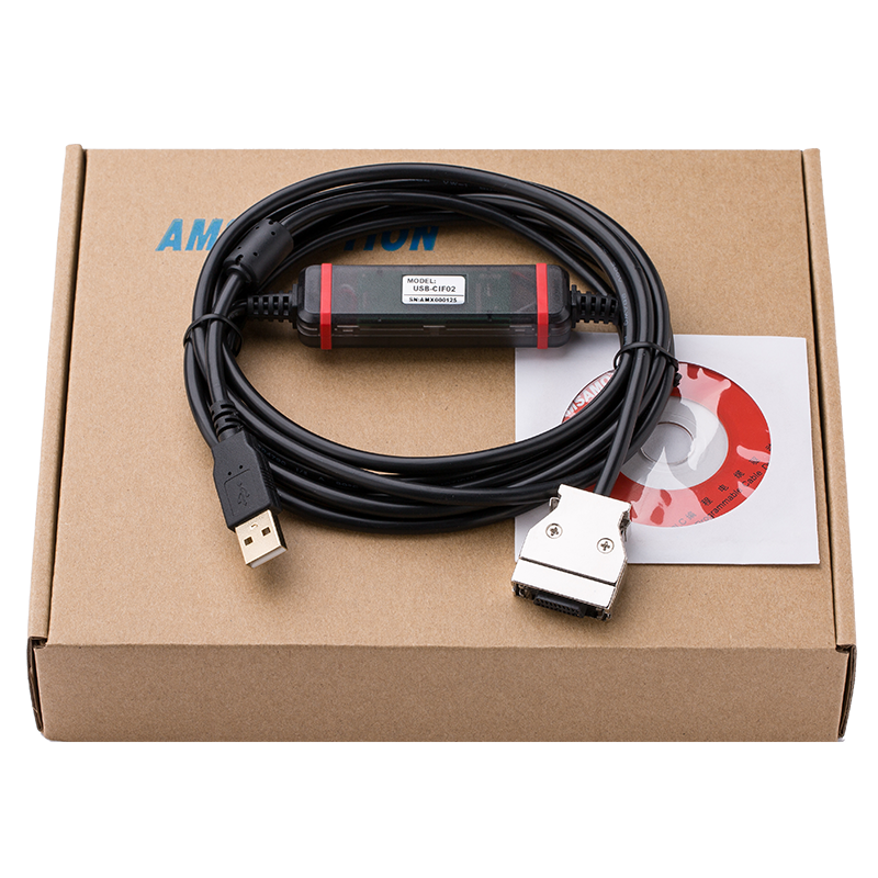 USB-CIF02 Adapter CQM1-CIF02 Suitable For Omron USB TO RS232 CPM1/CPM1A/CPM2A/CPM2AH/C200HS Series PLC Programming Cable FTDI: Brown