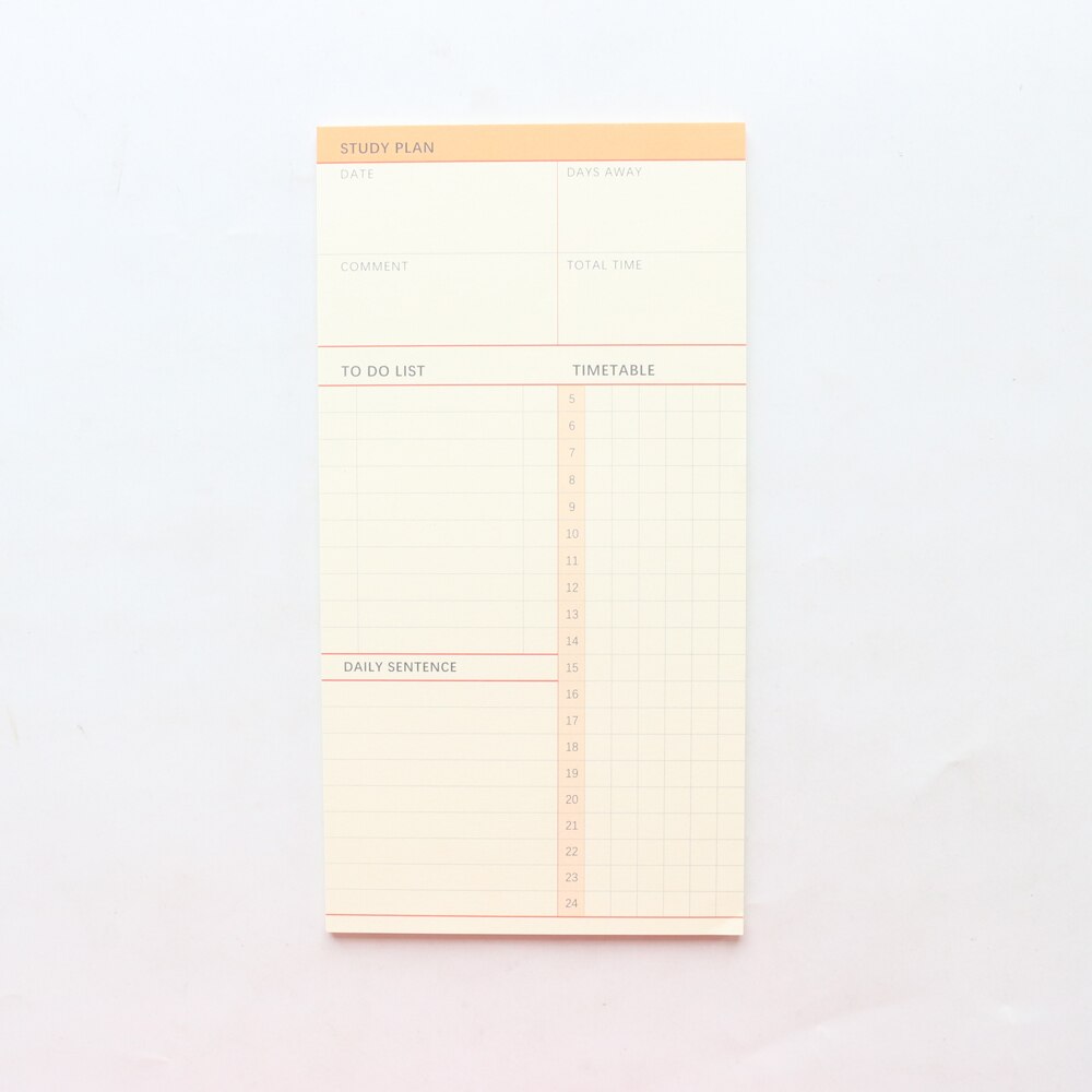 Domikee Leuke Gekleurde School Studie Plan Memo Pad Student Undated Dagelijkse Planner Doen Om Lijst Note Pad Briefpapier tear: Default Title