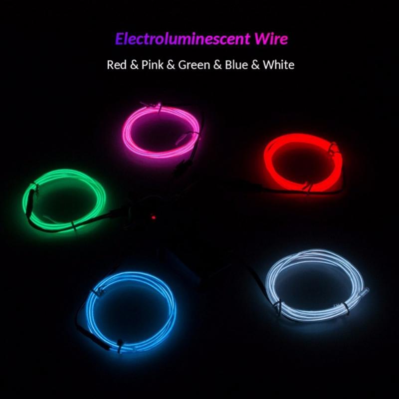 5/10m LED néon lumière Flexible lueur chaîne bande lumière EL fil câble Tube bande étanche néon lampe chambre maison fête mariage décor