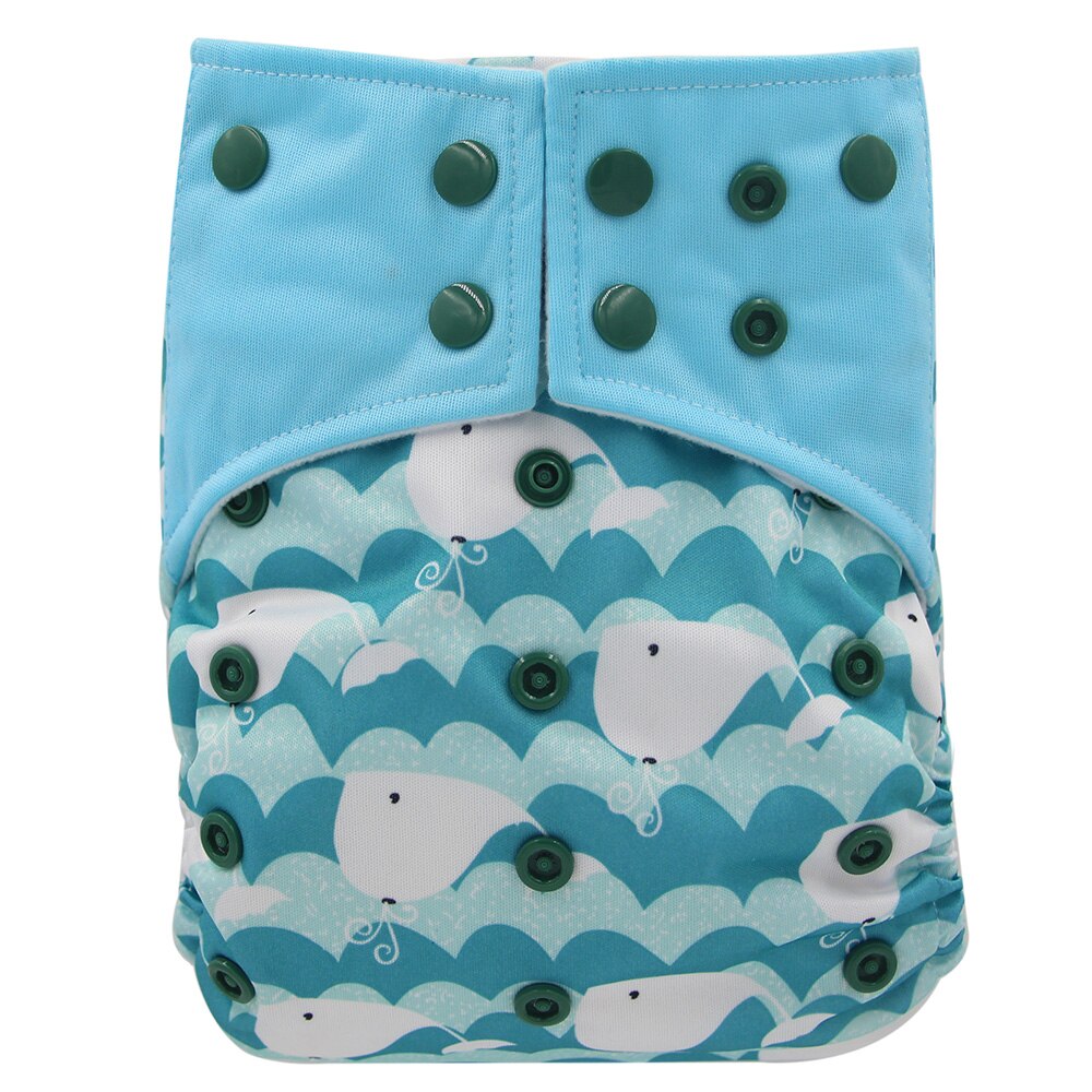 Ohbabyka Newborn Reusable Nappies Cover Flamingo Print Pocket Diaper Washable Baby Cloth Diaper Bamboo Charcoal Diaper Pants: 139