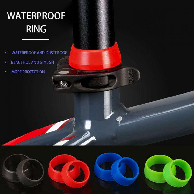 MTB Bicycle Waterproof Rubber Protector Ring Road Bike Seat Post Dust Cover Silicone Bike Seatpost Protector Cycling Accessories