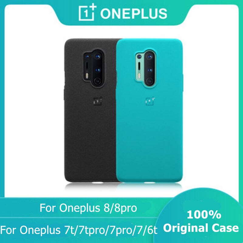 100% Officiële Bumper Case Voor Oneplus 7 8 Pro 8T Zandsteen Nylon Carbon Karbon Bumper Orginal Transparant Clear Back cover