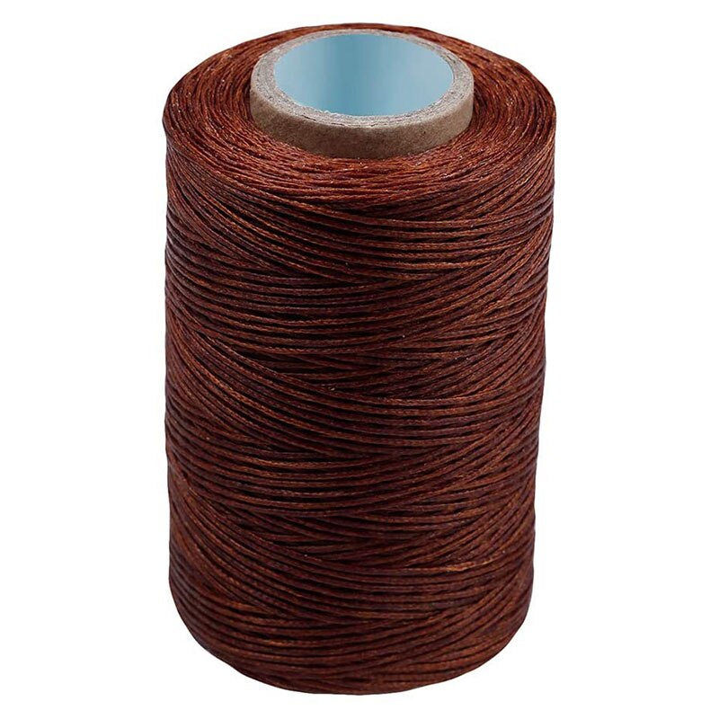 Hilo encerado de costura de cuero de 284 yardas KAOBUY-Práctico hilo largo de costura para artesanía de cuero DIY, reparación de zapatos (café)