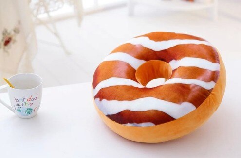 40 centimetri Divertente Ciambella Al Cioccolato Divano Cuscino del Sedile Di Natale Ciambelle Cuscino di Natale Kid Present Giocattolo di Riempimento del Cotone DEI PP Cura Della Mano Auto stuoie: 6