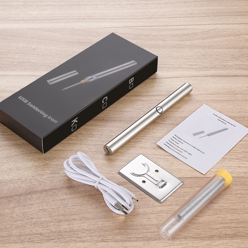 Trådløs loddekolbe genopladelig loddekolbe 6 sekunder tin usb loddekolbe 510 interface loddekolbespids