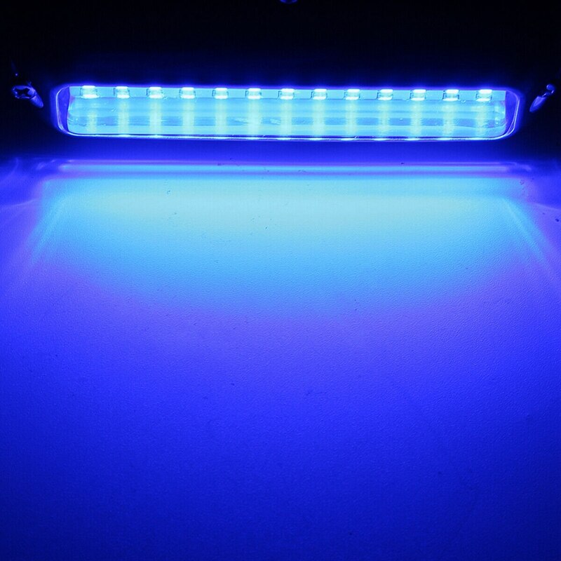 1 Pair Universal 4.7 Inch 316SS Cover 39 LED Underwater Pontoon Boat Transom Fishing Light (Blue)