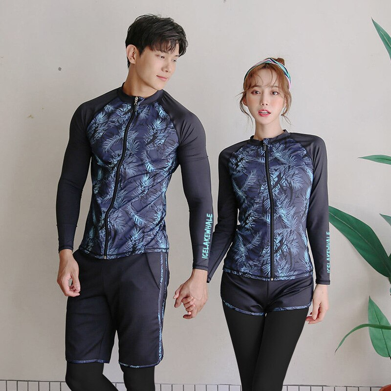 5pcs/set Women&#39;s Swim Zip Shirt / Leggings Full Body Rashguard with Bikini Rashguards Surf Snorkeling Sun Suit Tracksuit Yoga