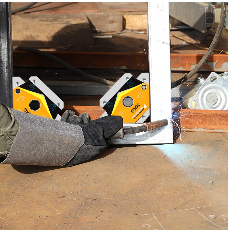 2PCS Magnetic Welding Corner Holder Positioner Soldering Locator for Welding Angles Magnetic Welding Magnet Holder 25LBS