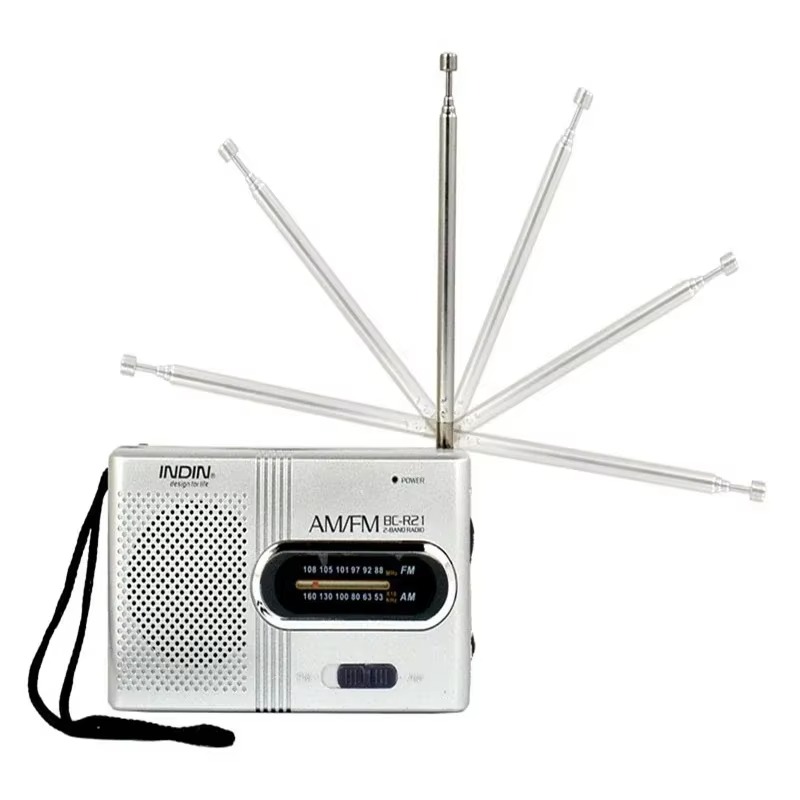 BC-R21 Mini AM FM Radio Battery Powered Portable Radio Best Reception Longest Running Time Walking Home Speaker