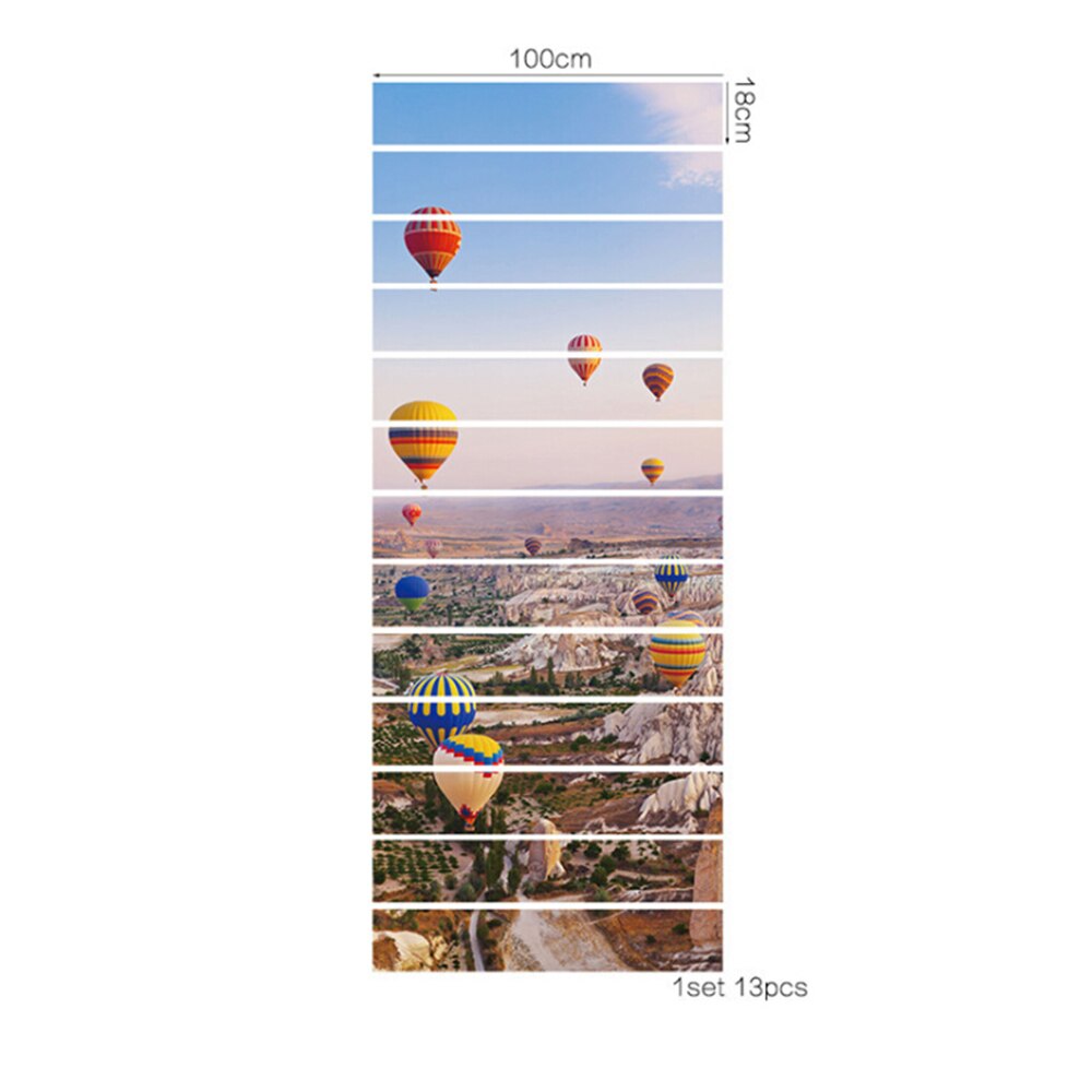 Trap Stickers Waterval Ballon Patroon Trap Stickers Kerst Trappen Stickers Muurstickers Art Livingroom Home Decoratie