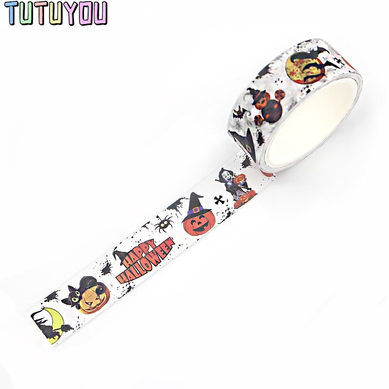 PC1555 Halloween Washi Tapes Diy Schilderen Papier Masking Tape Decoratieve Plakband Scrapbooking Stickers