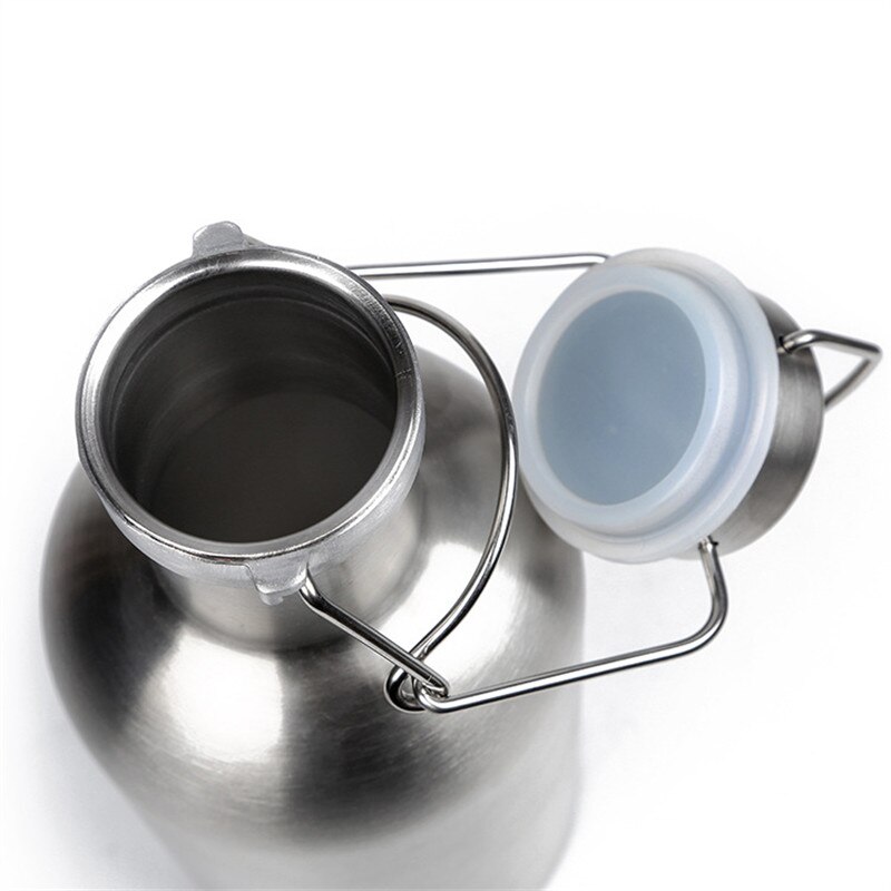 2L Larger Capacity Beer Wine Keg Vacuum Water Bottle Whisky Liquor Flagon Stainless Steel 304 Alcohol Barrel Vokda Hip Flask