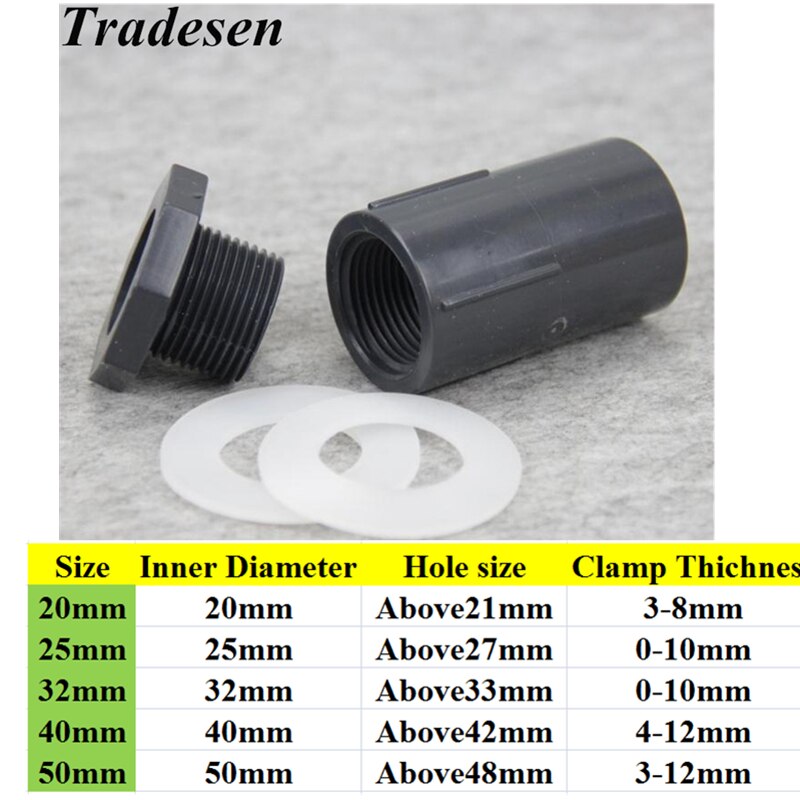 1pcs UPVC Inner Diameter 20-50mm Aquarium Fish Tanks Aquariums PVC Pipe Joint Water Tube Drainage Joint Connection Adapter
