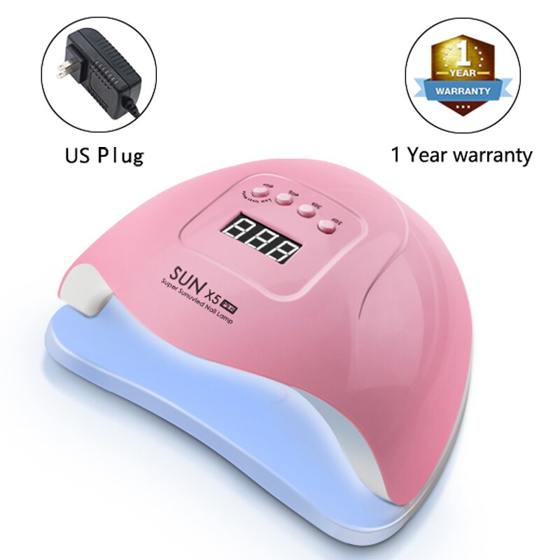 Zon X5 Plus Uv Led Lamp Voor Nagels Droger 36 / 12 Leds Gel Nail Lamp Drogen Lamp Voor Gel vernis 4Timing Lcd Ijs Lamp Voor Manicure: Pink (US Plug)