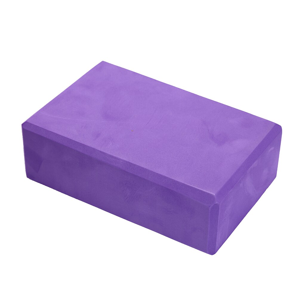 EVA mousse Yoga bloc brique Pilates sport exercice gymnastique entraînement étirement aide corps mise en forme santé formation 1 pièces: VIOLET