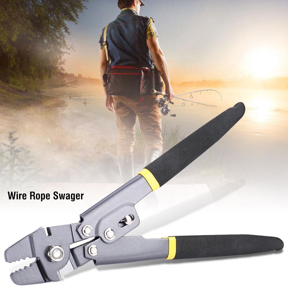 Wire Leader Rope Hand Crimping Fishing Pliers Tools Set For Copper And Aluminum Oval Sleeves And Stop Sleeves From 0.1mm-2.2mm