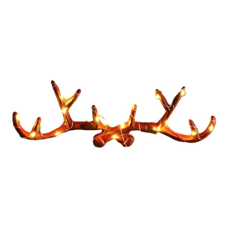 Gietijzeren Vintage Herten Gewei Muur Gemonteerde Kapstokken Home Decoratieve Haak Rack E5BB: D