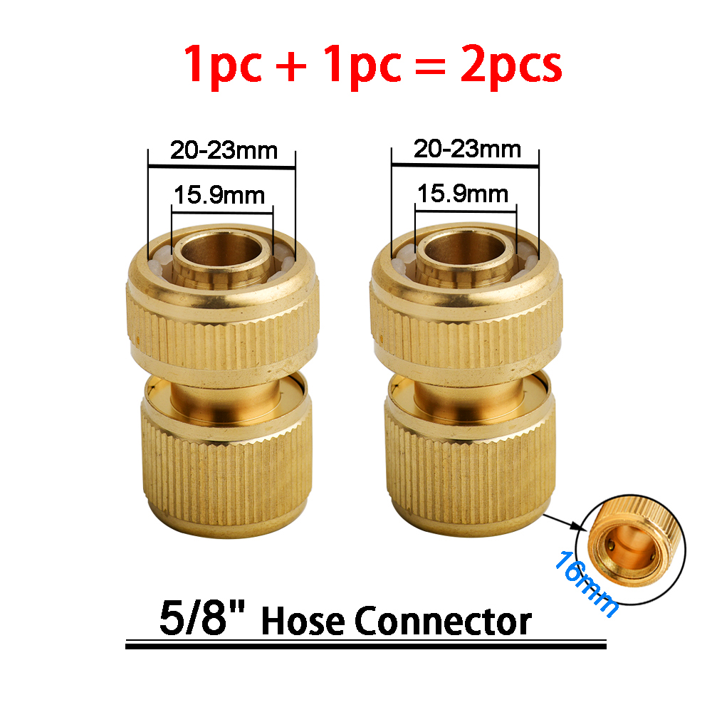 1Sets Garden Hose Quick Connect Water Hose Fitting, 3/4 Inch 1/2 Inch Brass BSP Female And Male Connector: Pink
