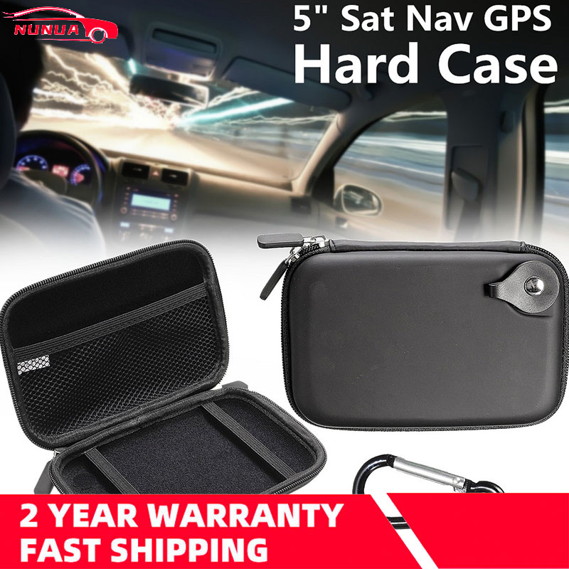 Funda de transporte dura para GPS resistente al agua de PU de 5 pulgadas, soporte protector para navegador GPS Sat Nav para TomTom GO 5100 5000 510 500