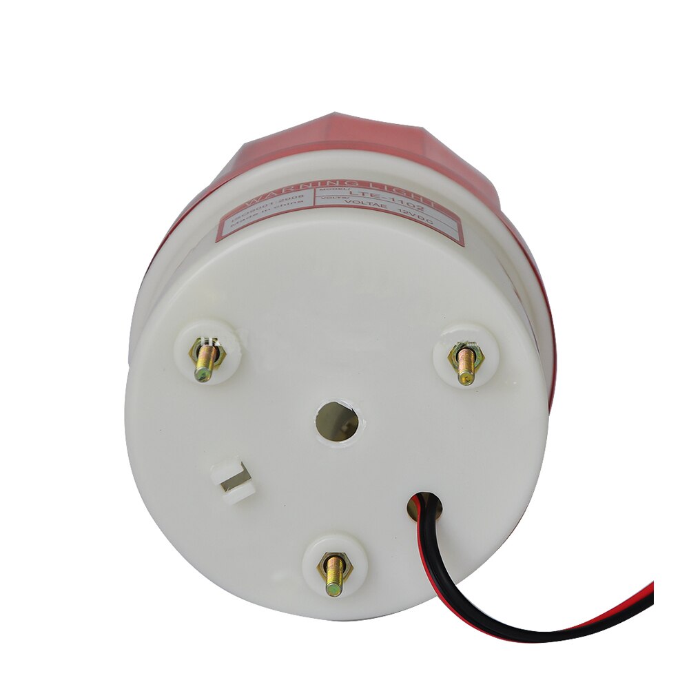 Luz de advertencia rotativa de señal incandescente de LTE-1104, luz de advertencia de emergencia con fondo de perno, rojo/amarillo/verde/azul, 12V 24V 220V