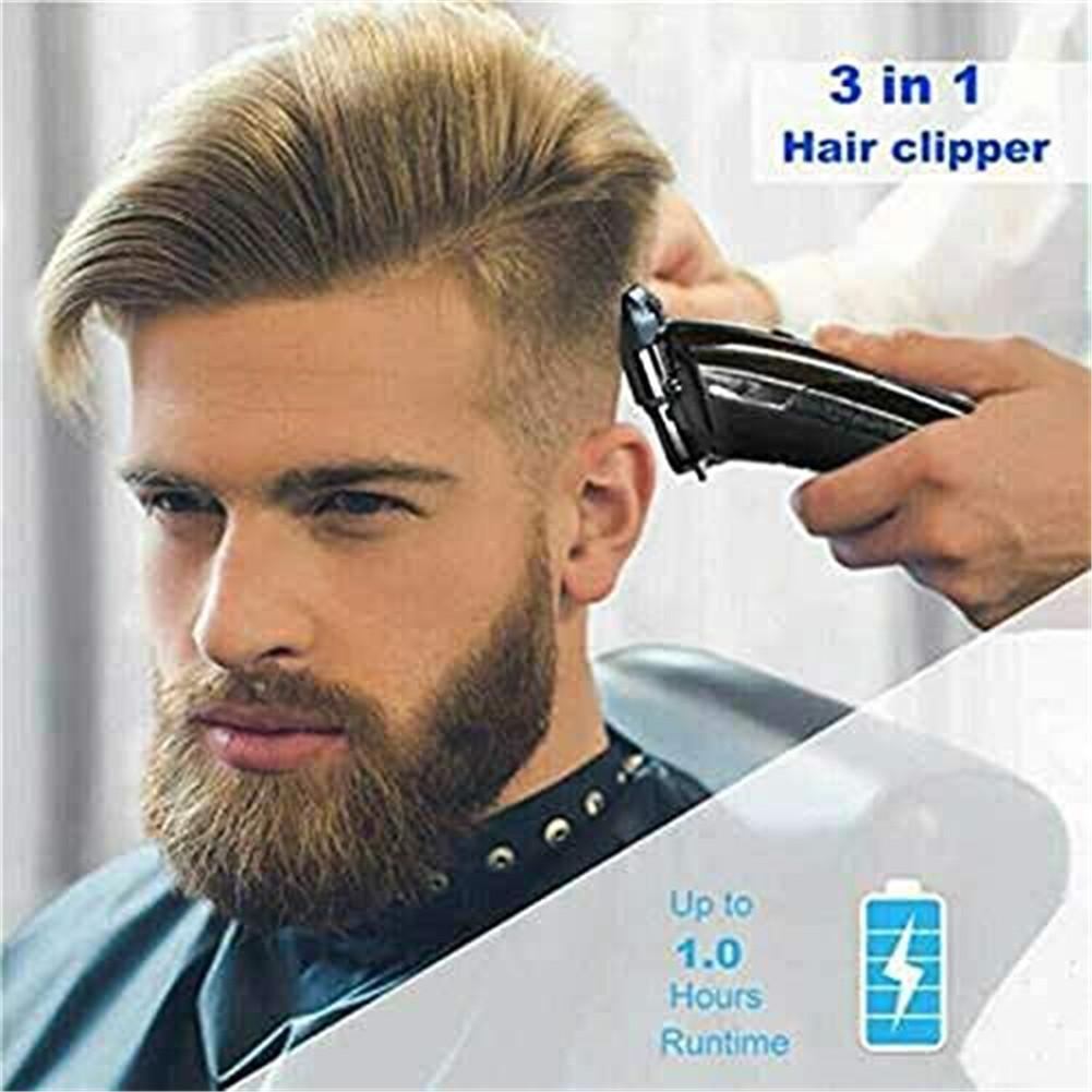 3 i 1 elektrisk hårklipper sæt skæg barbermaskine genopladeligt trådløst hår trimmere haircut grooming kit til mænd kvinder børn