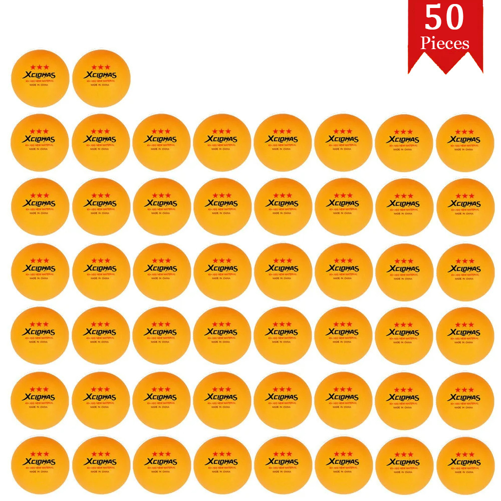 XCLOHAS 3 Star Table Tennis Ball Material ABS Plastic 10-100PCS Ping Pong Balls 40mm Training Table Tennis Ball: Orange