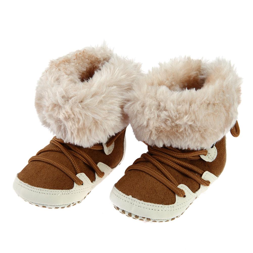 bebé botines para bebés recién nacidos de algodón suave de invierno Niño niñas Bebé Zapatos de alta-top de lana botas mantener calzado