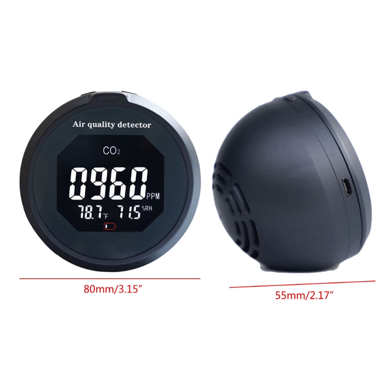 Carbon Dioxide Concentration Meter Sensor NDIR Infrared CO2 Monitor Air Detector with Temperature Humidity