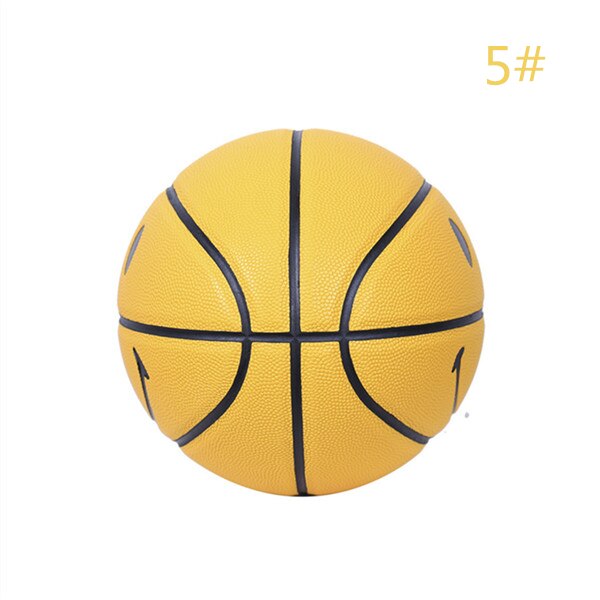 Men Youth 5#/7# Sports Basketball Smile Patterns Indoor Outdoor Training/Competition Basketballs Birthday: Yellow Size 5