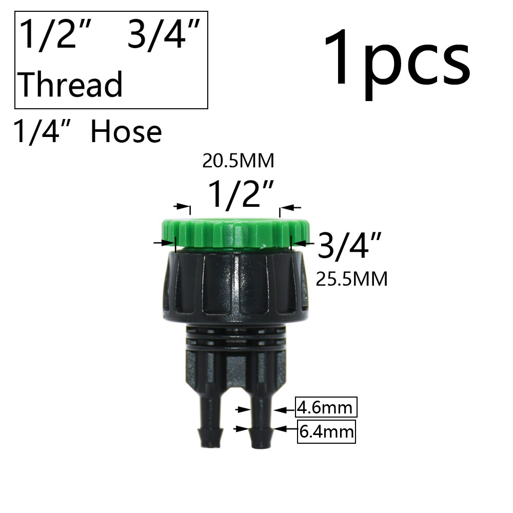 Garden Quick Coupling Adapter with 1/4 (ID 4mm) or 3/8 inch (8mm) Barbed Connector for Irrigation Garden Watering Greenhouse: Burgundy