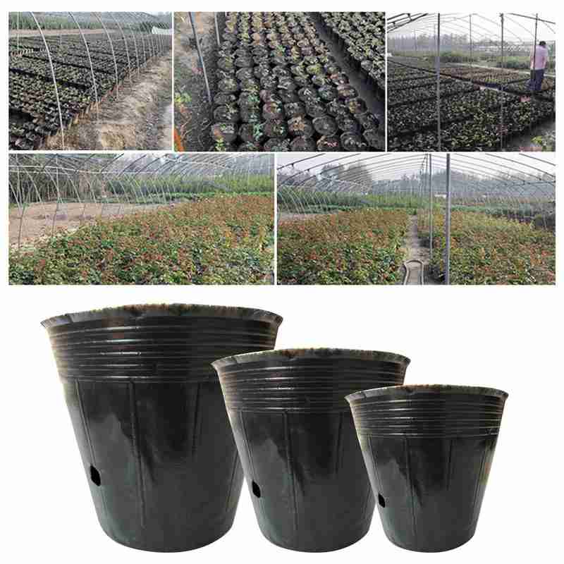 Bolsa de cultivo de plantas nutritivo, maceta negra de galón para cultivo de plantas, recipiente para cultivo de flores y verduras de jardín, taza de bandeja para plántulas, 10 Uds.