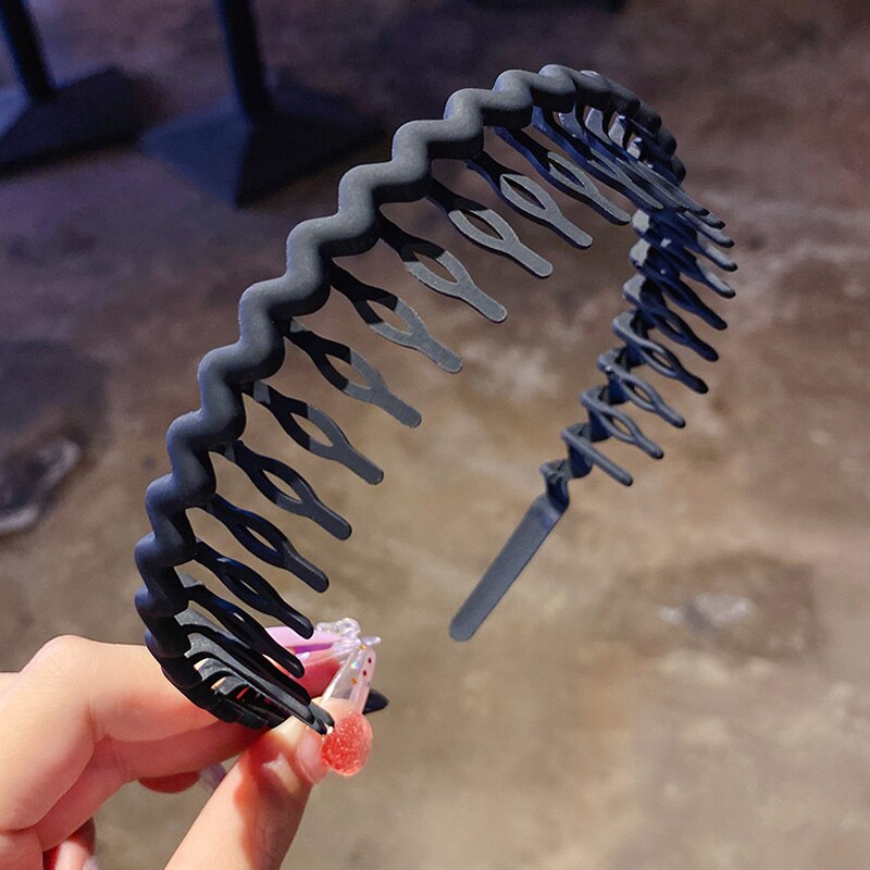 4 Fascia Per Capelli A Pettine In Plastica Nera - Antiscivolo Accessori Capelli Donna