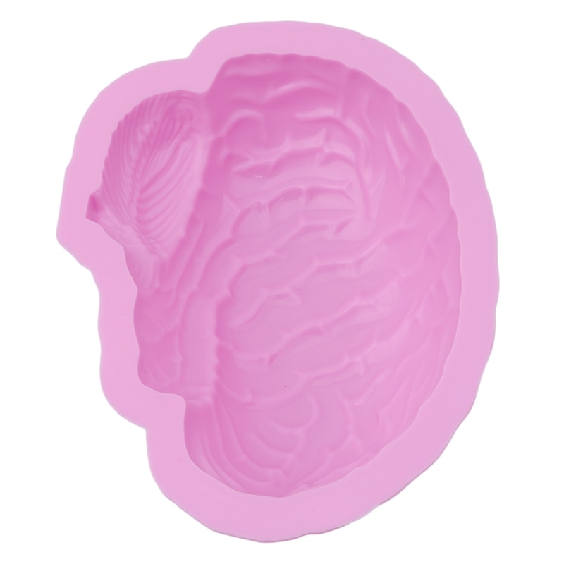 Silikone form 3d hjerne form halloween form gør det selv kage dekorationsværktøj cupcake cookie bagning fondant chokolade slik lerforme