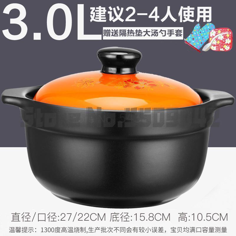 Cocotte résistant aux hautes températures bocaux soupe céramique petite Casserole faitout feu maison gaz argile riz: a4