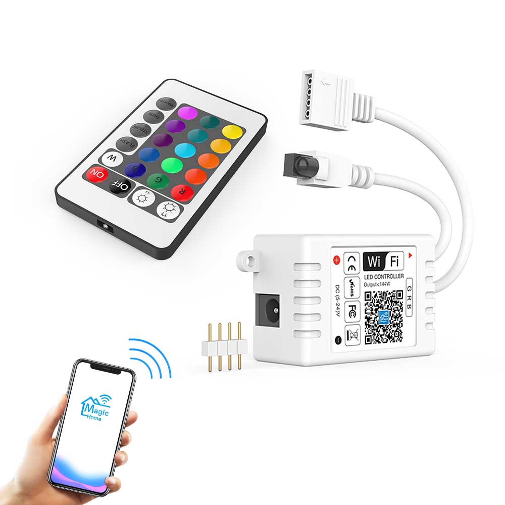 DC12V Ir 24Key Rgb Strip Controller Ir Afstandsbediening Infrarood Afstandsbediening Voor Rgb Led Light Strips 5050 3528