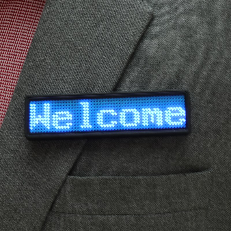 électronique programmable clignotant LED nom badge étiquette Bluetooth APP contrôle mini petit LED affichage LED