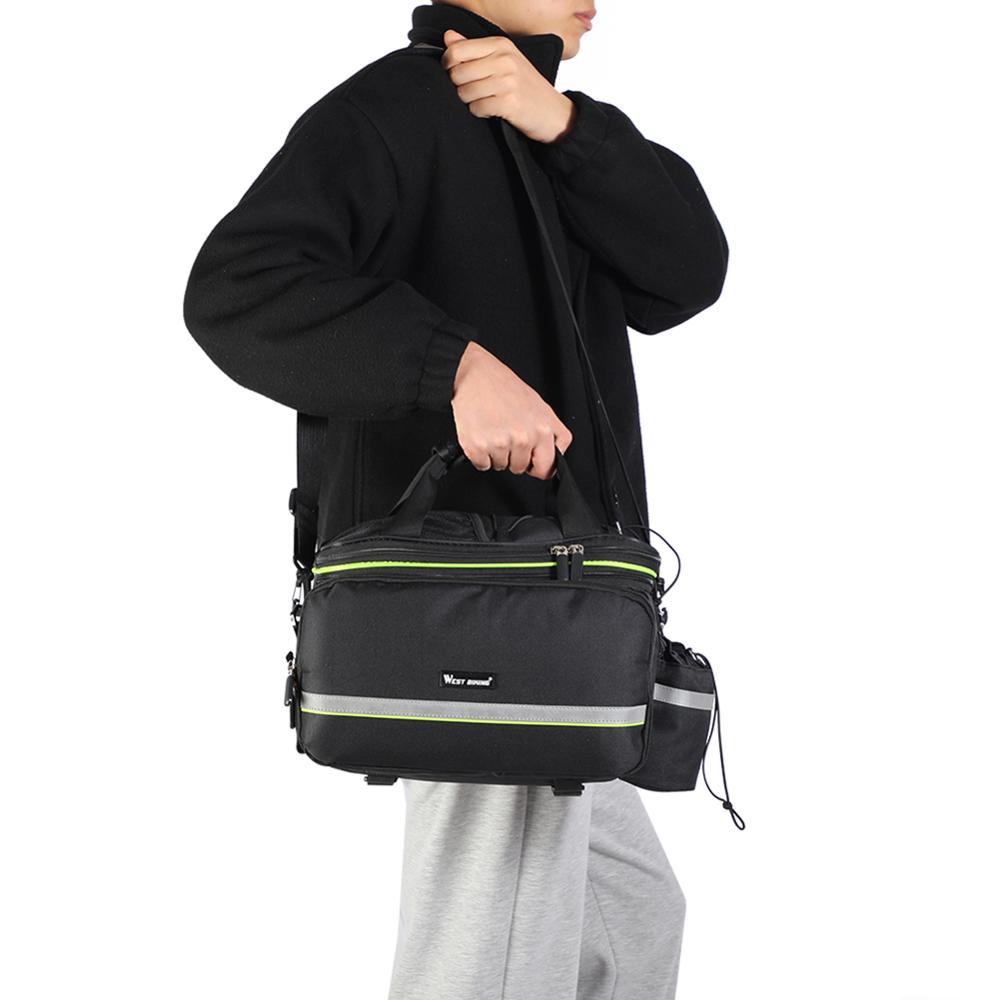 WEST BIKING Bicycle Trunk Bag Large Capacity Cycling Mountain Bike Saddle Rack Bags Luggage Carrier Bike Pouch