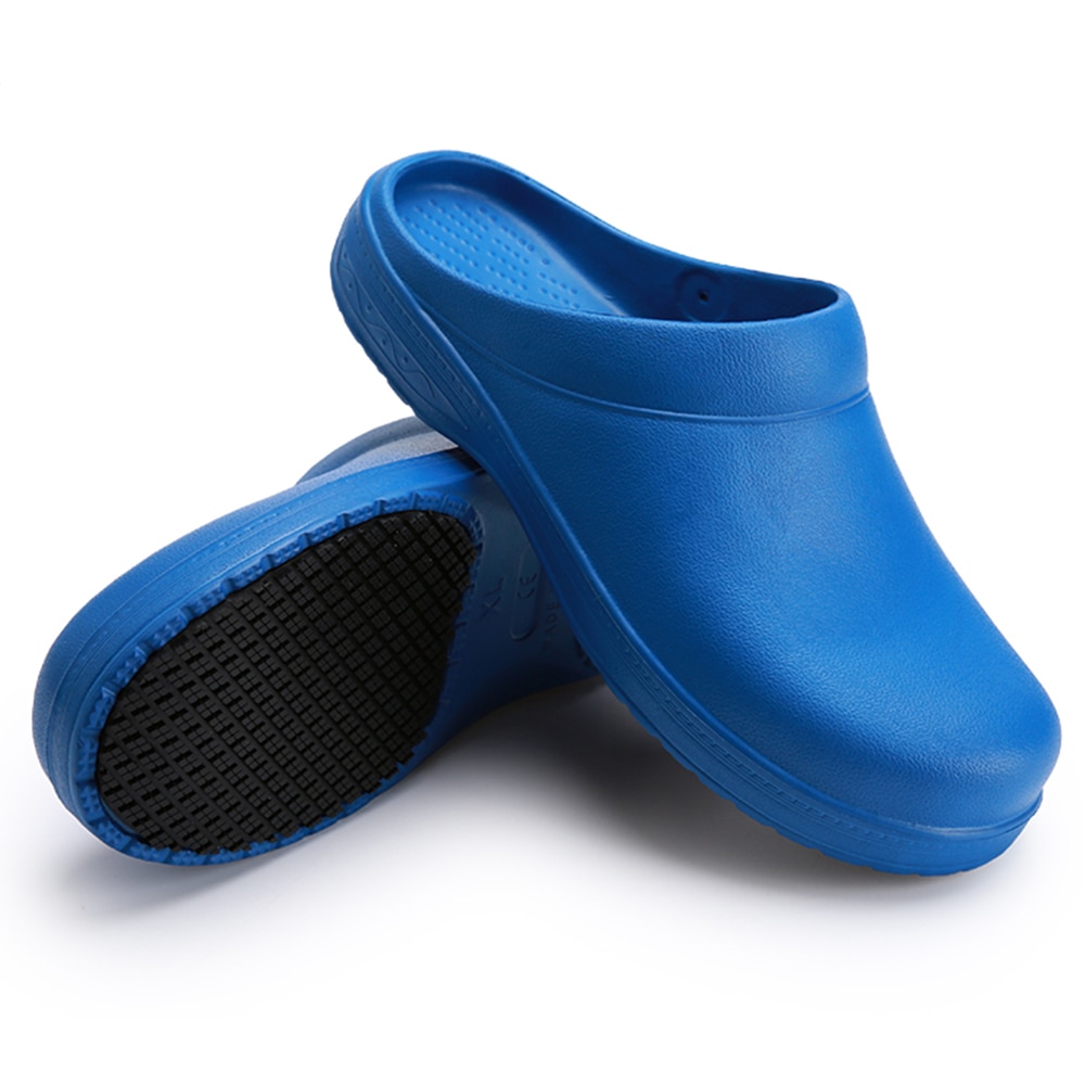 Hvit unisex kjøkken kokk sko verksted sklisikre slitesterke arbeidstøfler hagesko anti skli unisex sko sandaler