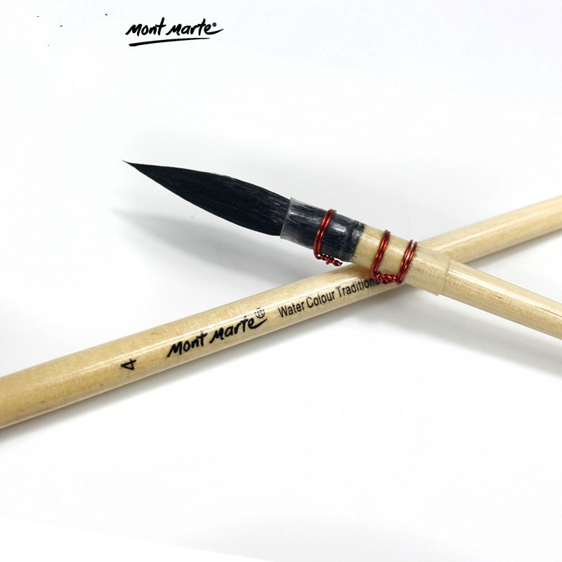 Aquarel pen paard haar ronde piek eekhoorn haar aquarel borstel nationale borstel houten mop pen
